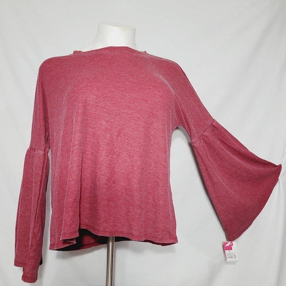 Xhilaration Other - XL X-LARGE Xhilaration Pajama Bell Sleeve Shirt Scarlet Mystery RED NWT‎